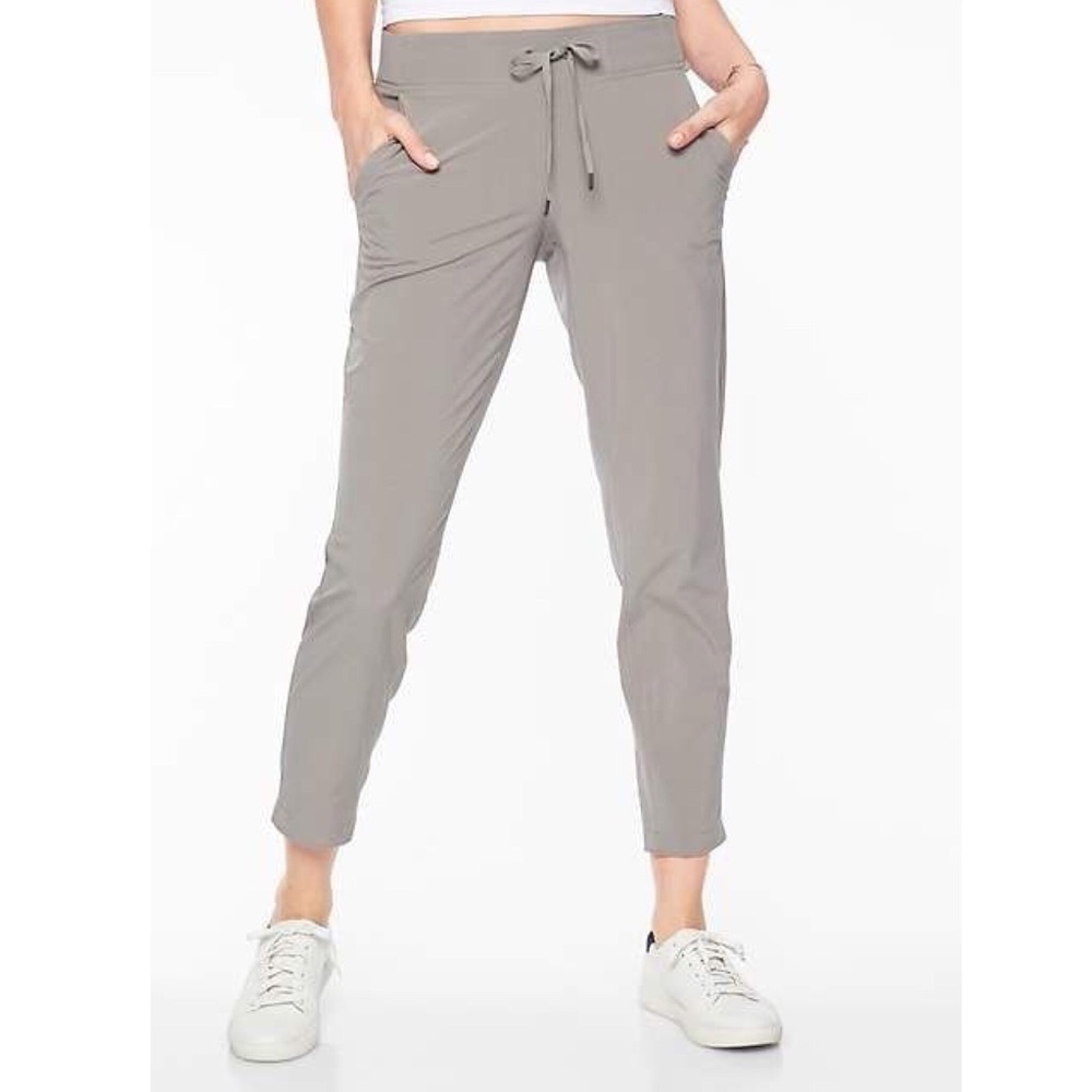 Athleta Midtown Ankle Pant 8 Silver Gray